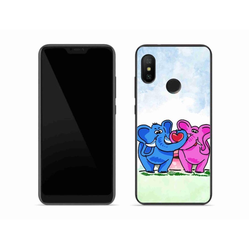 Gél borítás mmCase a Xiaomi Mi A2 Lite számára - szerelmes az elefántokba