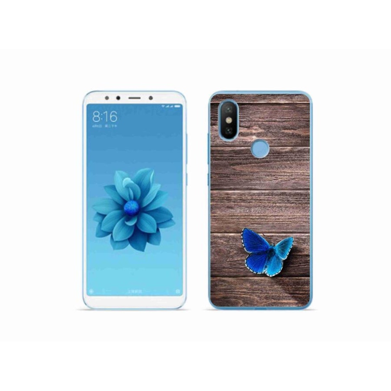 Gél borítás mmCase a Xiaomi Mi A2-hez - kék pillangó 1