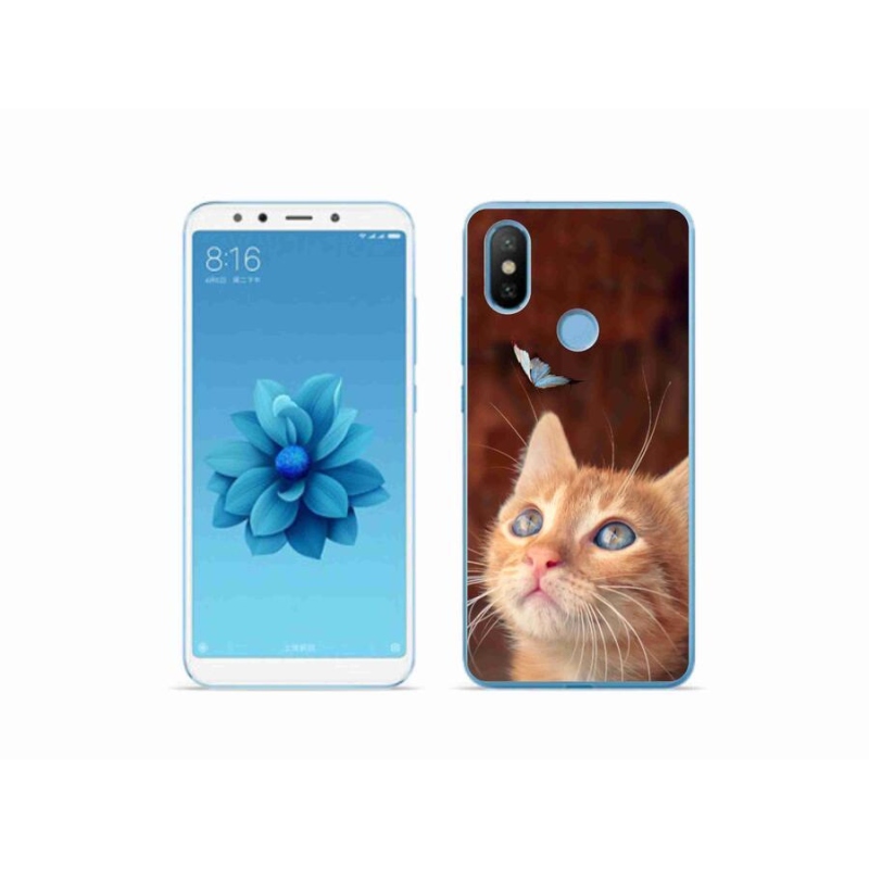 Gél borítás mmCase a Xiaomi Mi A2-hez - pillangó és cica