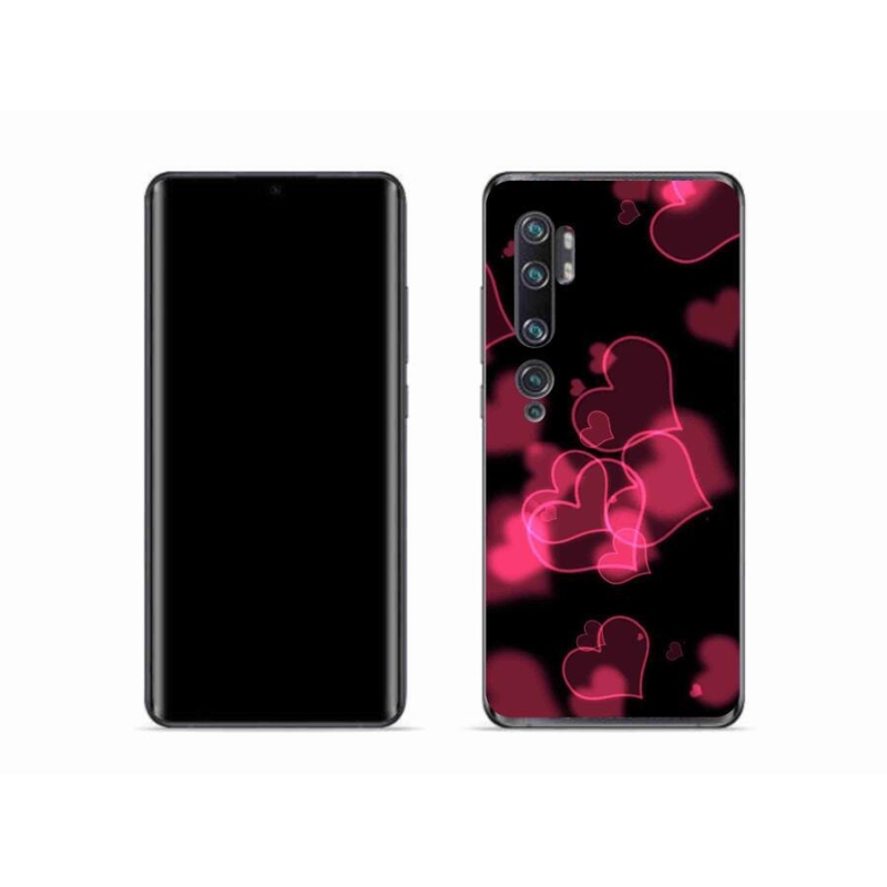 Gél borítás mmCase a Xiaomi Mi Note 10 készülékhez - piros szívek