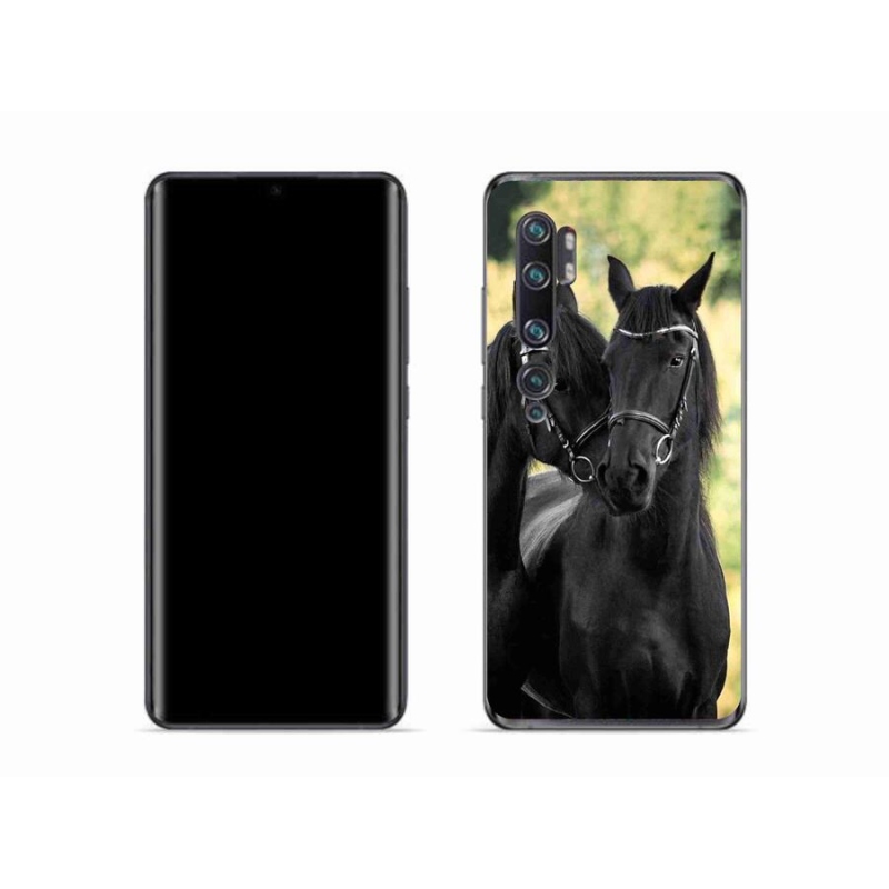 Gél borítás mmCase a Xiaomi Mi Note 10 számára - két fekete ló