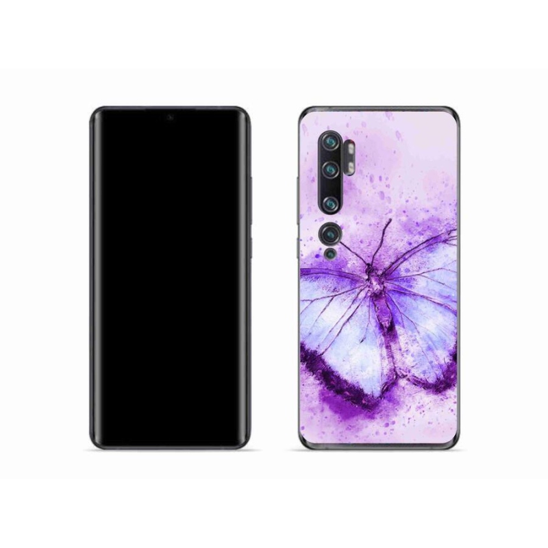 Gél borítás mmCase a Xiaomi Mi Note 10 készülékhez - lila pillangó