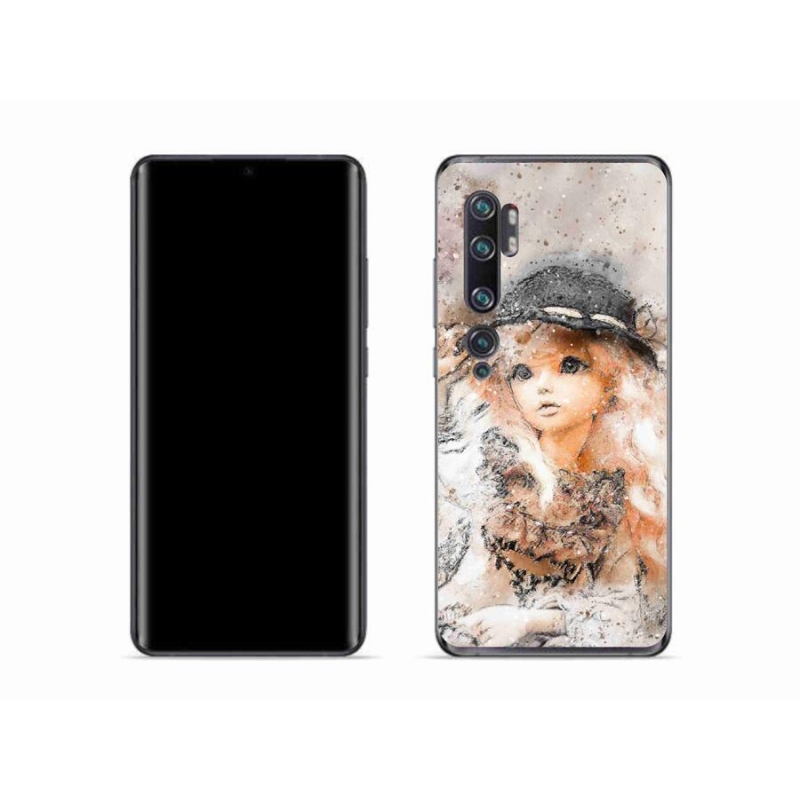 Gél borító mmCase a Xiaomi Mi Note 10 készülékhez - lány kalapban