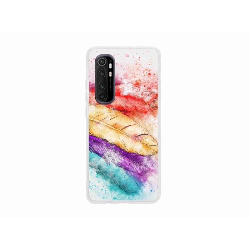 Zselés borítás mmCase a Xiaomi Mi Note 10 Lite készülékhez - színes tollakkal