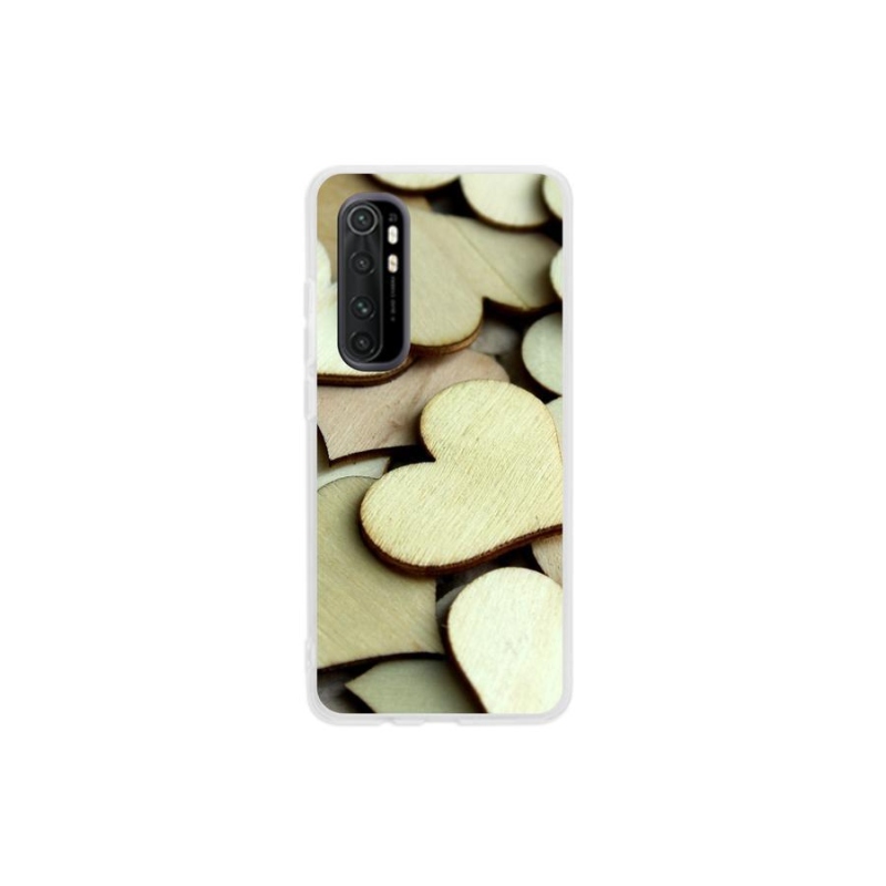 Gél borítás mmCase a Xiaomi Mi Note 10 Lite készülékhez - fából készült szívek