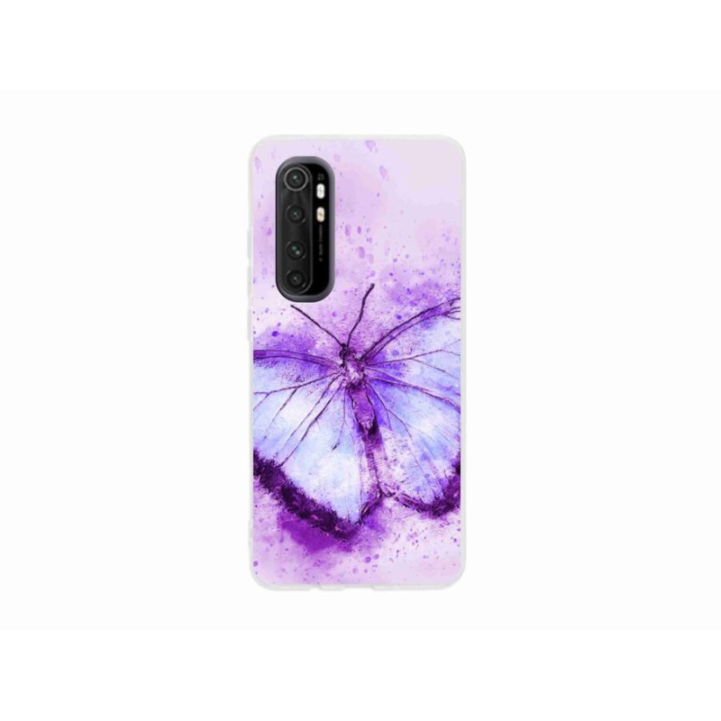 Gél borítás mmCase a Xiaomi Mi Note 10 Lite készülékhez - lila pillangó