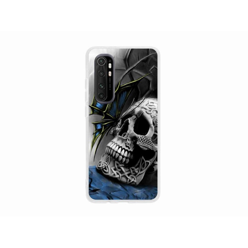 Gél borítás mmCase a Xiaomi Mi Note 10 Lite készülékhez - pillangó és koponya