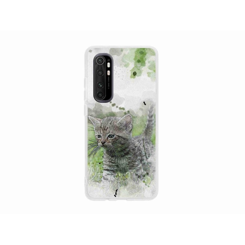 Gél borítás mmCase a Xiaomi Mi Note 10 Lite készülékhez - aranyos cica 1