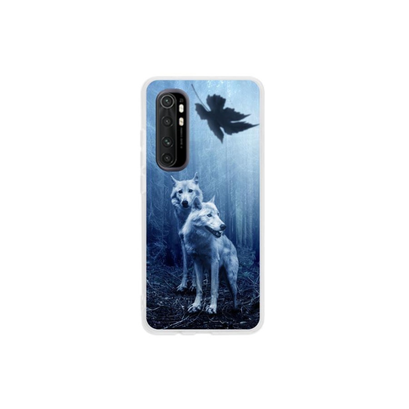 Gél borítás mmCase a Xiaomi Mi Note 10 Lite készülékhez - farkasok az erdőben