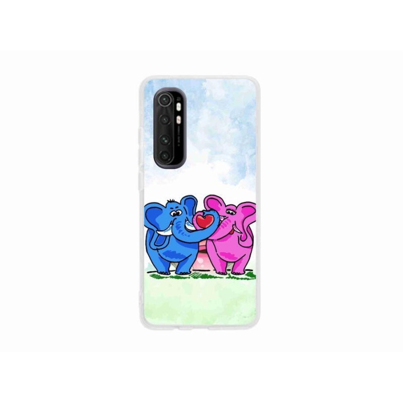 Gél borítás mmCase a Xiaomi Mi Note 10 Lite készülékhez - szerelmes elefántok