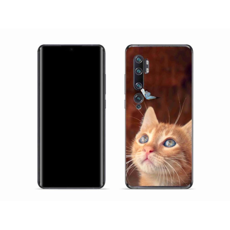 Gél borítás mmCase a Xiaomi Mi Note 10 készülékhez - pillangó és cica