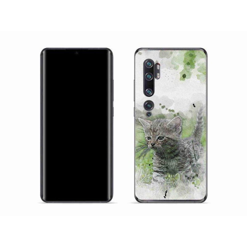 Gél borító mmCase a Xiaomi Mi Note 10 készülékhez - aranyos cica 1