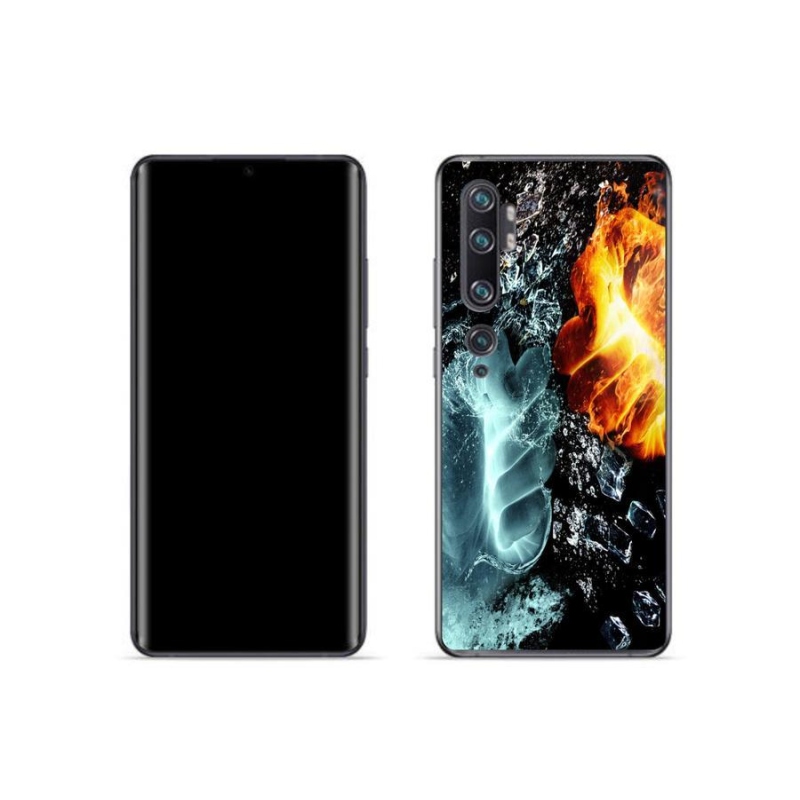 Gél borítás mmCase a Xiaomi Mi Note 10 - víz és tűz számára