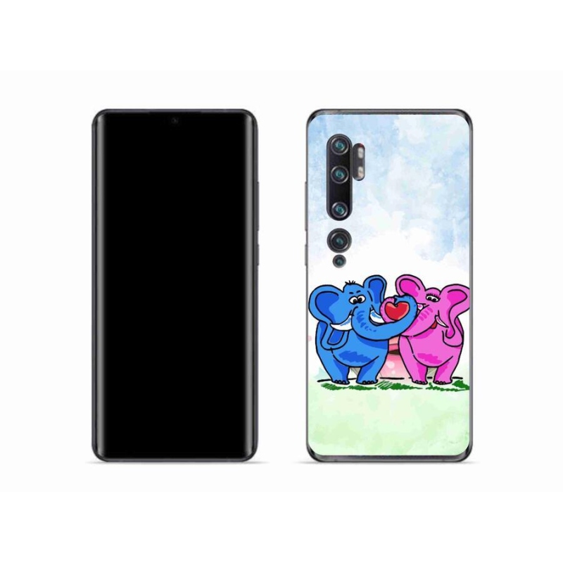 Gél borítás mmCase a Xiaomi Mi Note 10 készülékhez - szerelmes elefántok