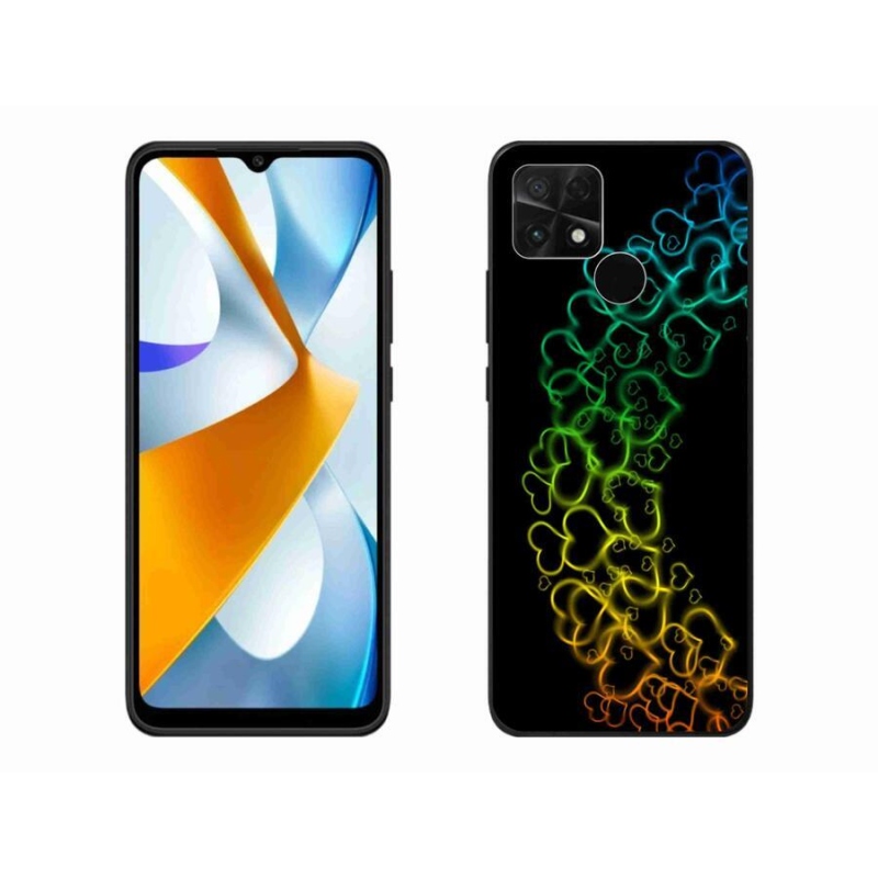 Gél borító mmCase a Xiaomi Poco C40 készülékhez - színes szívek