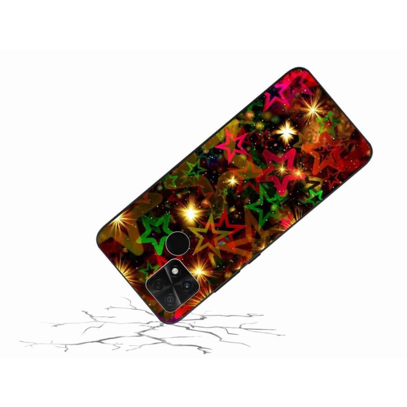Gél borítás mmCase a Xiaomi Poco C40 készülékhez - színes csillagok