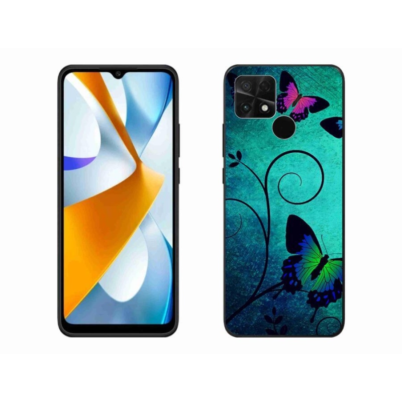 Gél borítás mmCase a Xiaomi Poco C40 készülékhez - színes pillangók