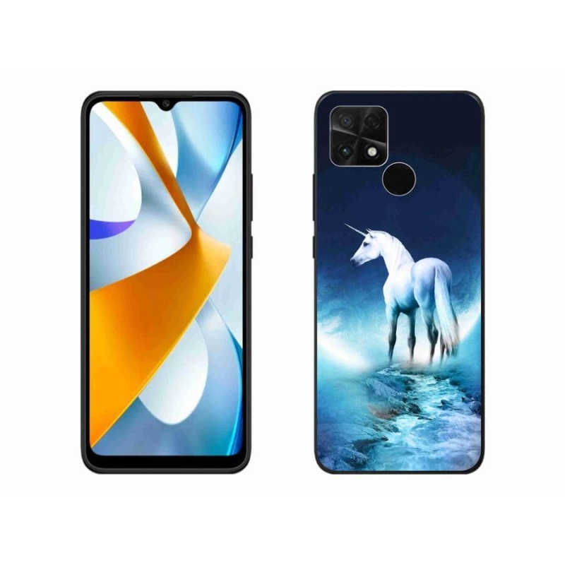 Gél borítás mmCase a Xiaomi Poco C40 készülékhez - fehér egyszarvú