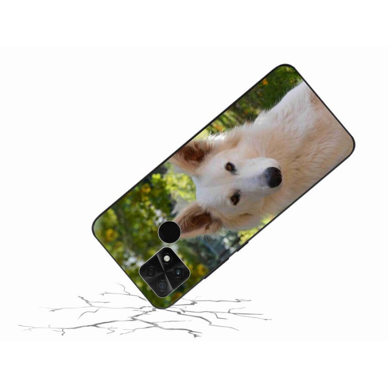 Gél borítás mmCase a Xiaomi Poco C40 készülékhez - fehér Svájci juhász 1