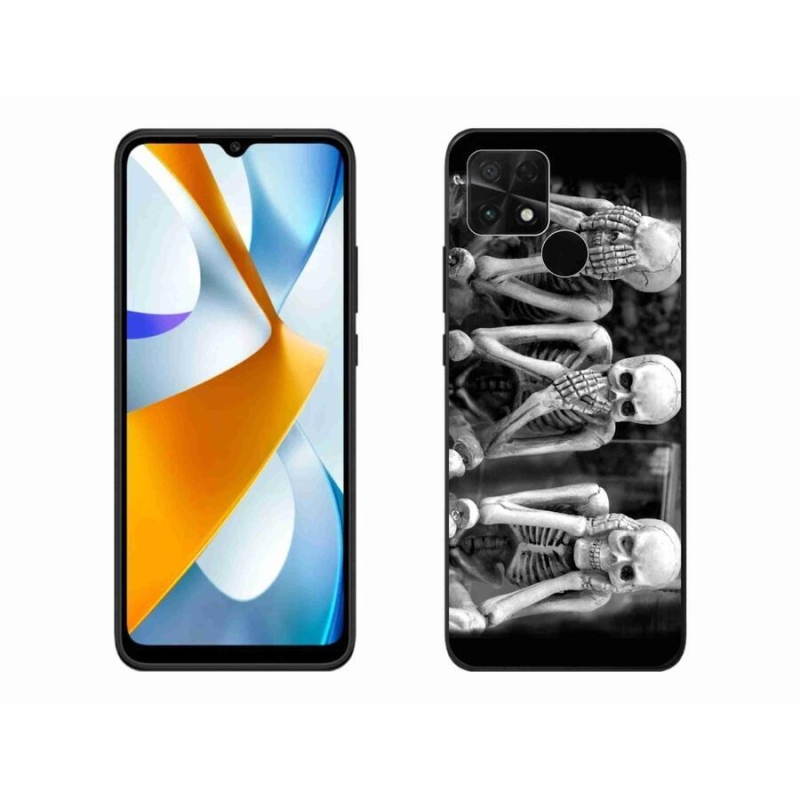 Gél borító mmCase a Xiaomi Poco C40-hez - csontvázak