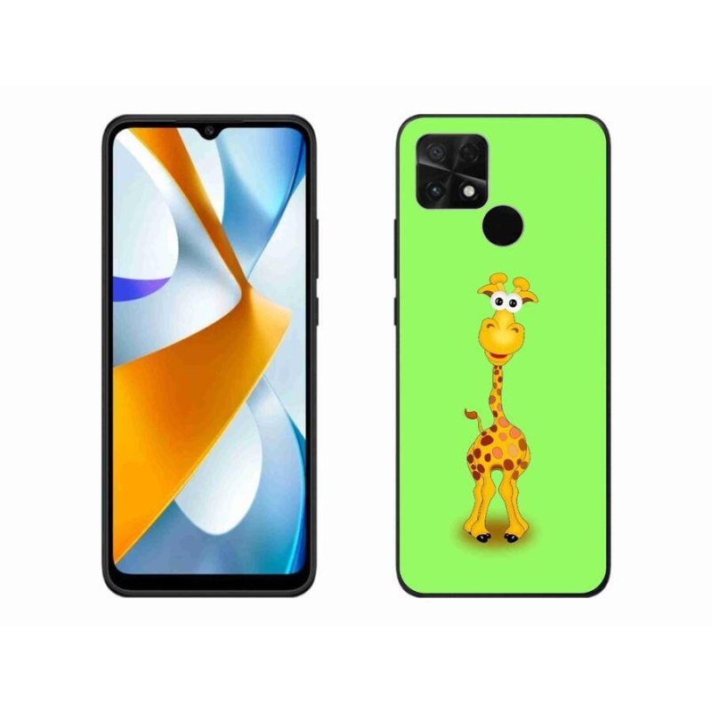 Gél borító mmCase a Xiaomi Poco C40 készülékhez - rajzfilm zsiráf