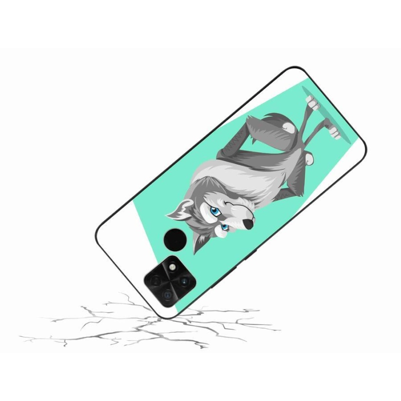 Gél borítás mmCase a Xiaomi Poco C40 készülékhez - rajzfilm farkas