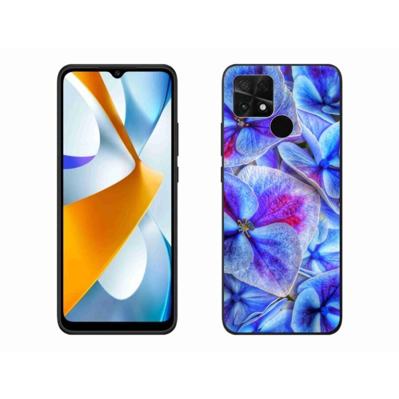 Gél borító mmCase a Xiaomi Poco C40 készülékhez - kék virágok 1