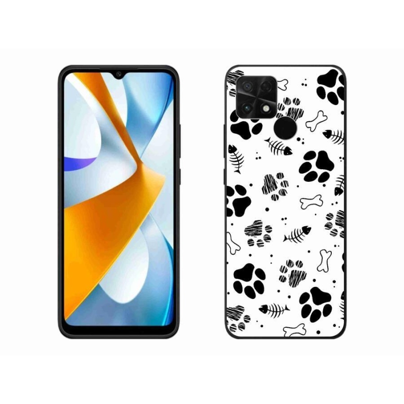Gél borítás mmCase a Xiaomi Poco C40 készülékhez - kutyamancsok 1