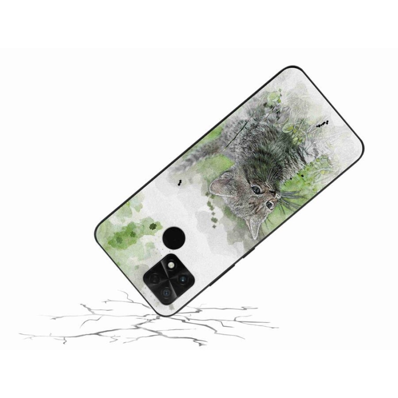 Gél borítás mmCase a Xiaomi Poco C40 készülékhez - aranyos cica 1
