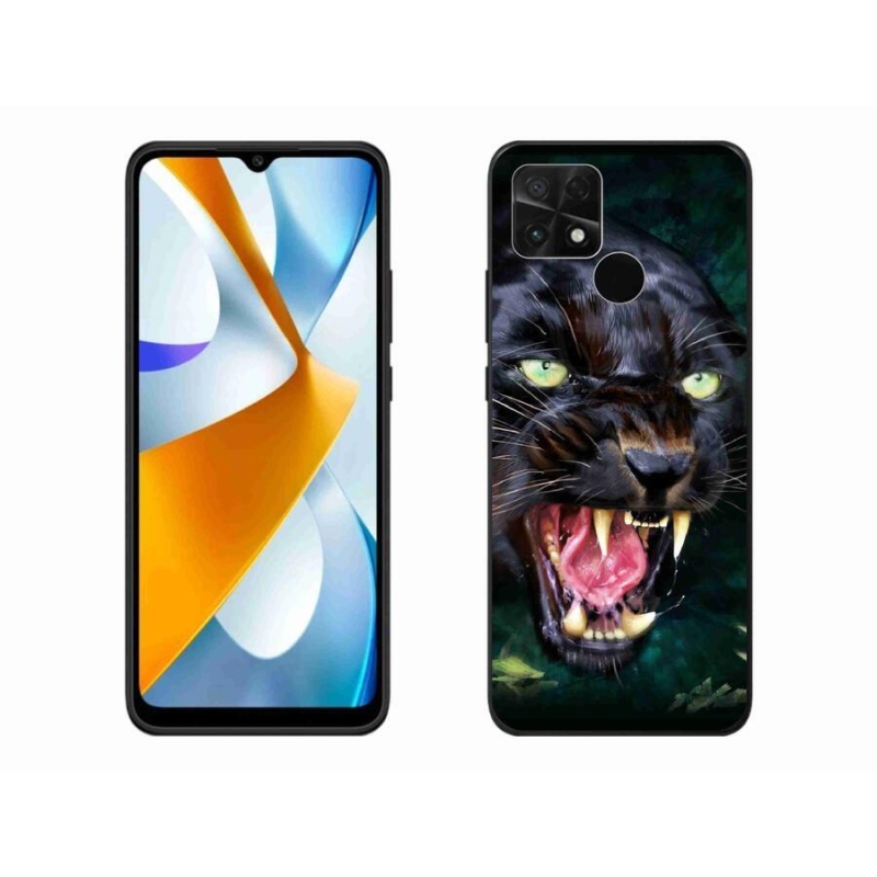 Gél borítás mmCase a Xiaomi Poco C40 készülékhez - dühös fekete párduc