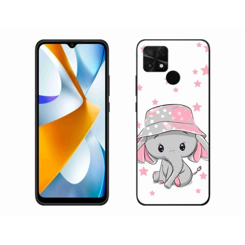 Gél borítás mmCase a Xiaomi Poco C40 készülékhez - rózsaszín elefánt