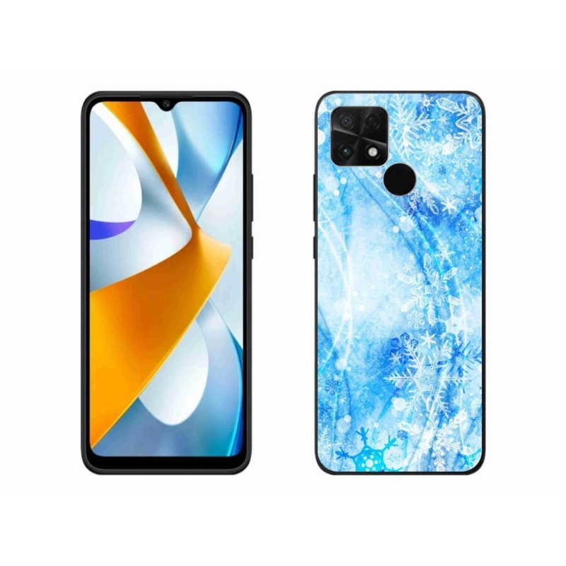 Gél borítás mmCase a Xiaomi Poco C40 készülékhez - hópelyhek