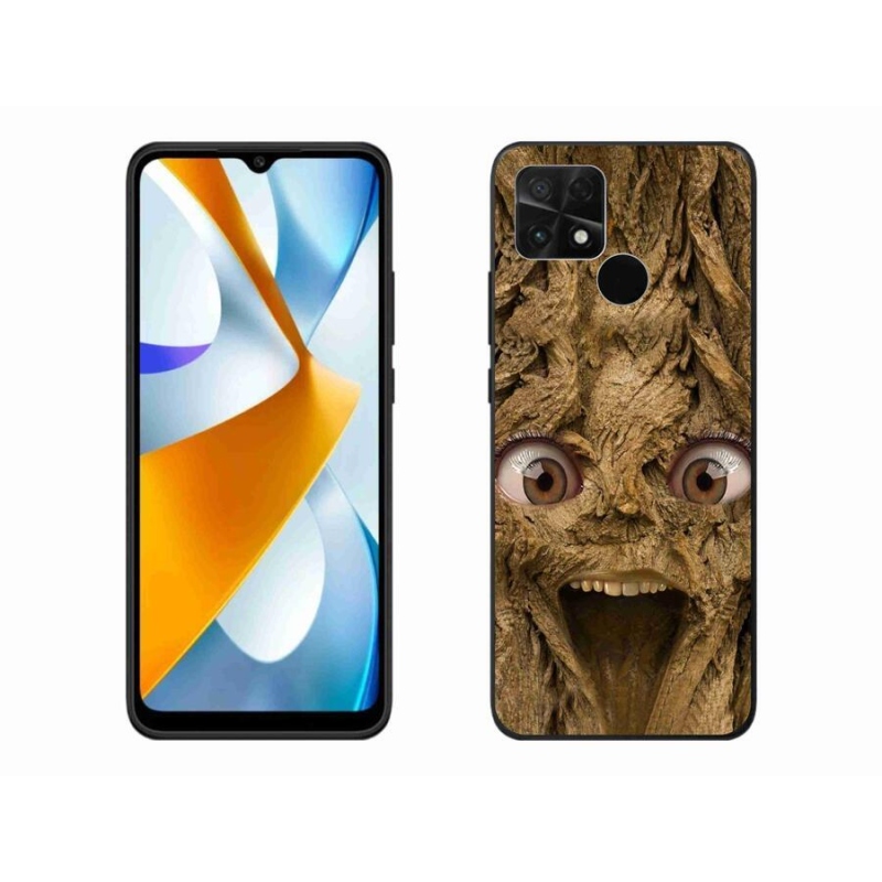 Gél borítás mmCase a Xiaomi Poco C40 készülékhez - vidám fa szemekkel
