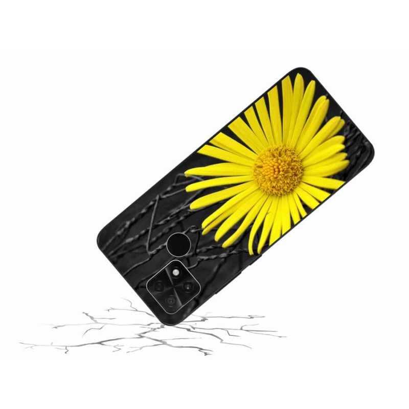Gél borítás mmCase a Xiaomi Poco C40 készülékhez - sárga virág