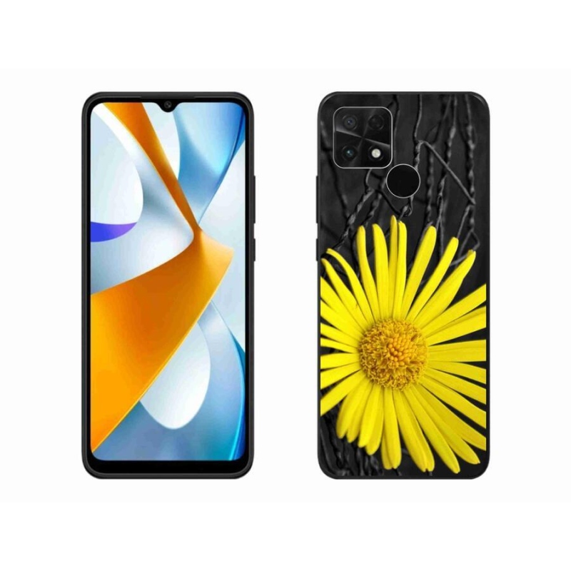 Gél borítás mmCase a Xiaomi Poco C40 készülékhez - sárga virág