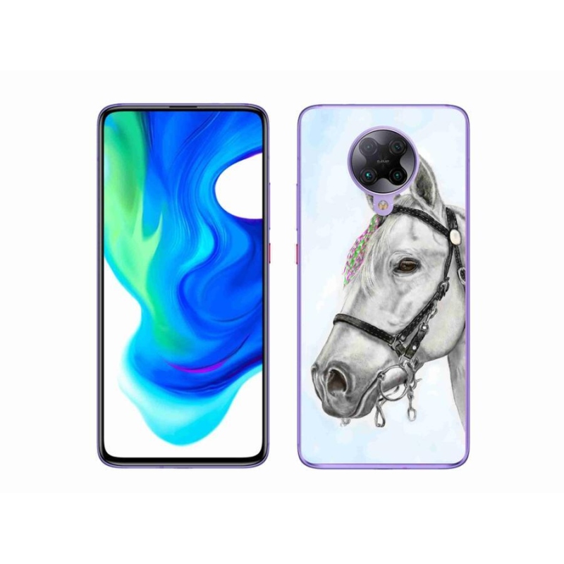 Gél borítás mmCase a Xiaomi Poco F2 Pro számára - fehér ló 1