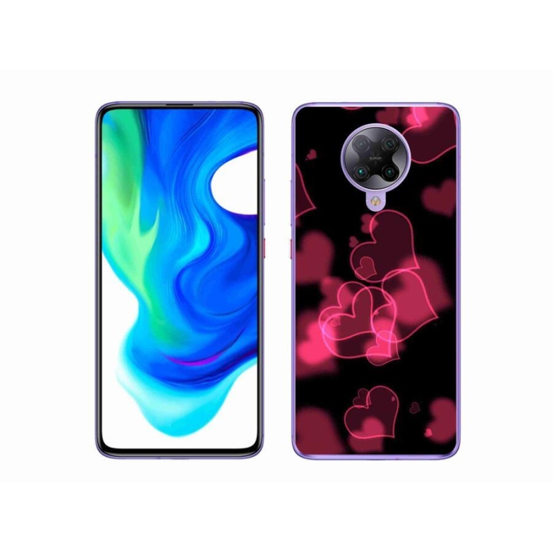 Gél borítás mmCase a Xiaomi Poco F2 Pro készülékhez - piros szívek