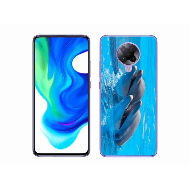 Gél borítás mmCase a Xiaomi Poco F2 Pro számára - delfinek