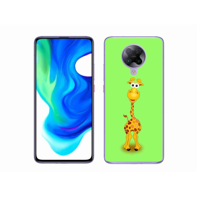 Gél borítás mmCase a Xiaomi Poco F2 Pro számára - rajzfilm zsiráf