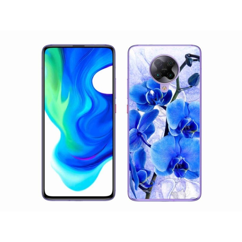 Gél borítás mmCase a Xiaomi Poco F2 Pro számára - kék virágok