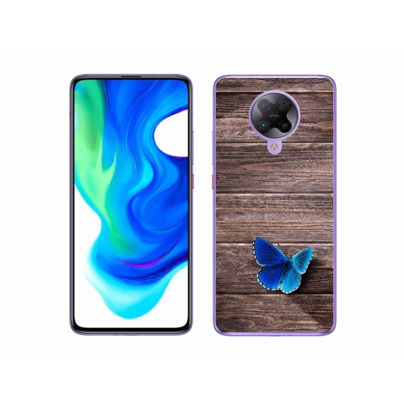 Gél borítás mmCase a Xiaomi Poco F2 Pro készülékhez - kék pillangó 1
