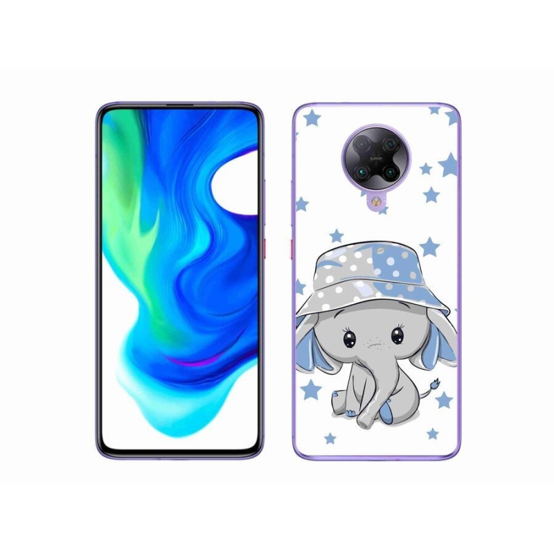 Gél borítás mmCase a Xiaomi Poco F2 Pro számára - kék elefánt