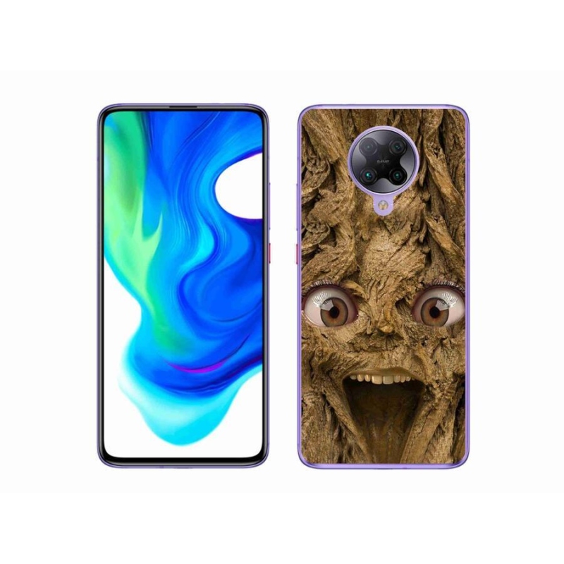 Gél borító mmCase a Xiaomi Poco F2 Pro számára - boldog fa szemekkel
