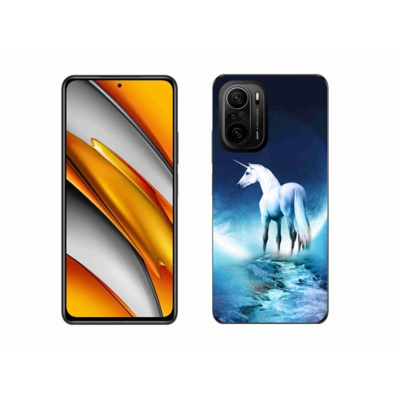 Gél borítás mmCase a Xiaomi Poco F3 készülékhez - fehér egyszarvú
