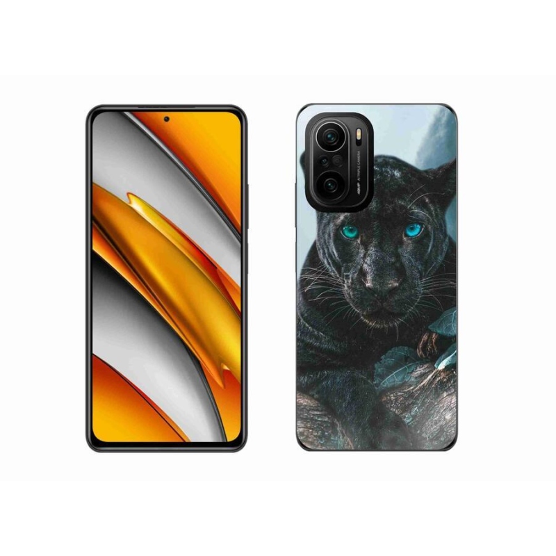 Gél borítás mmCase a Xiaomi Poco F3-hoz - fekete párduc