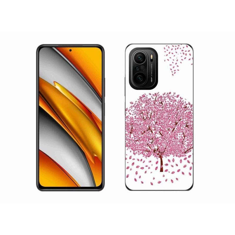 Gél borító mmCase a Xiaomi Poco F3-hoz - rajzfilmfa levelekkel