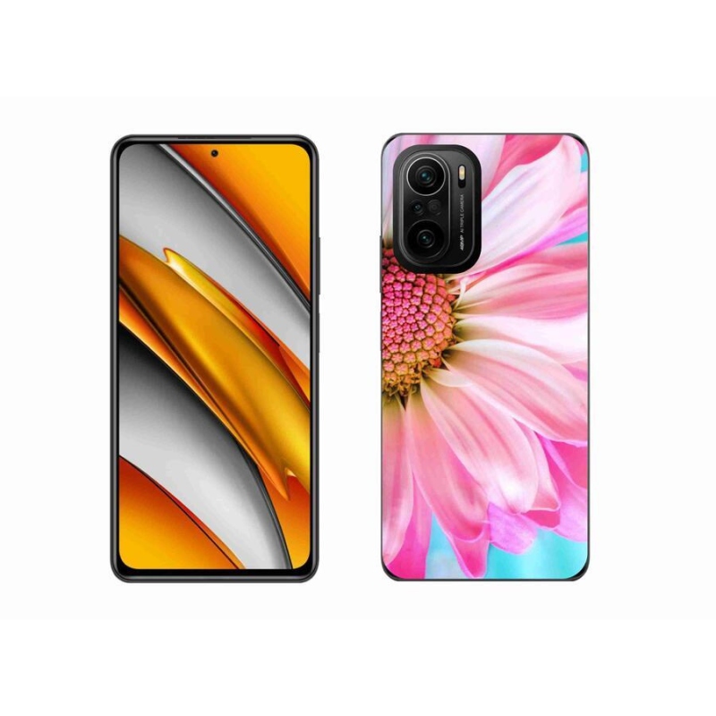 Gél borítás mmCase a Xiaomi Poco F3-hoz - rózsaszín virág