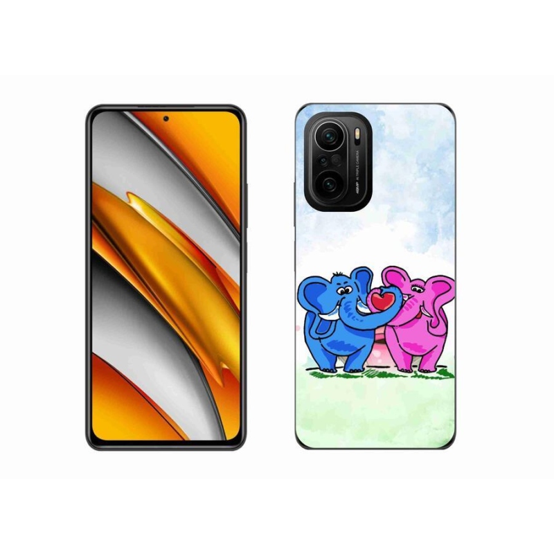 Gél borítás mmCase a Xiaomi Poco F3-hoz - szerelmes az elefántokba