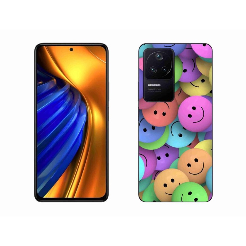 Gél borítás mmCase a Xiaomi Poco F4-hez - színes smiley-k