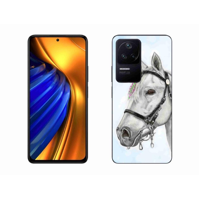 Gél borítás mmCase a Xiaomi Poco F4-hez - fehér ló 1